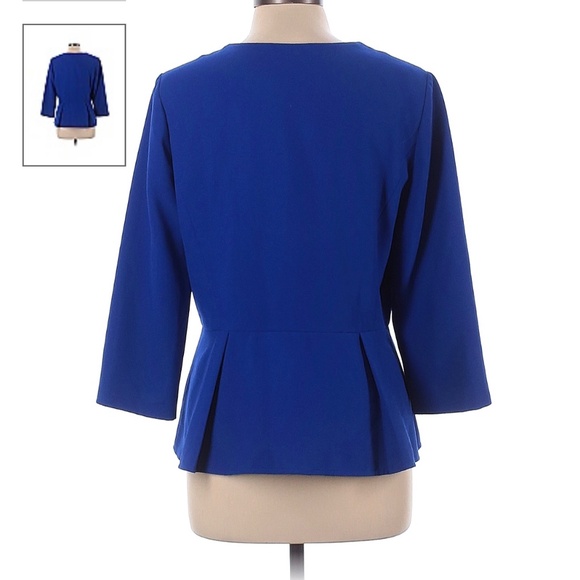 Tinley Road Peplum Collarless Blazer - Picture 2 of 6